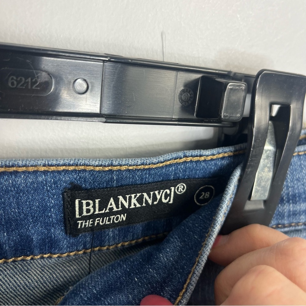 Blank NYC Size 28 The Fulton Roll Up Shorts Denim Stretch UU13 - Picture 3 of 6